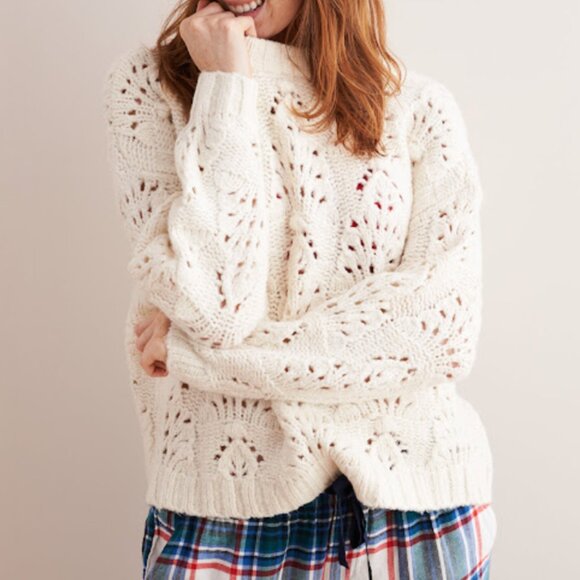 aerie knit sweater cream size small - Picture 1 of 16